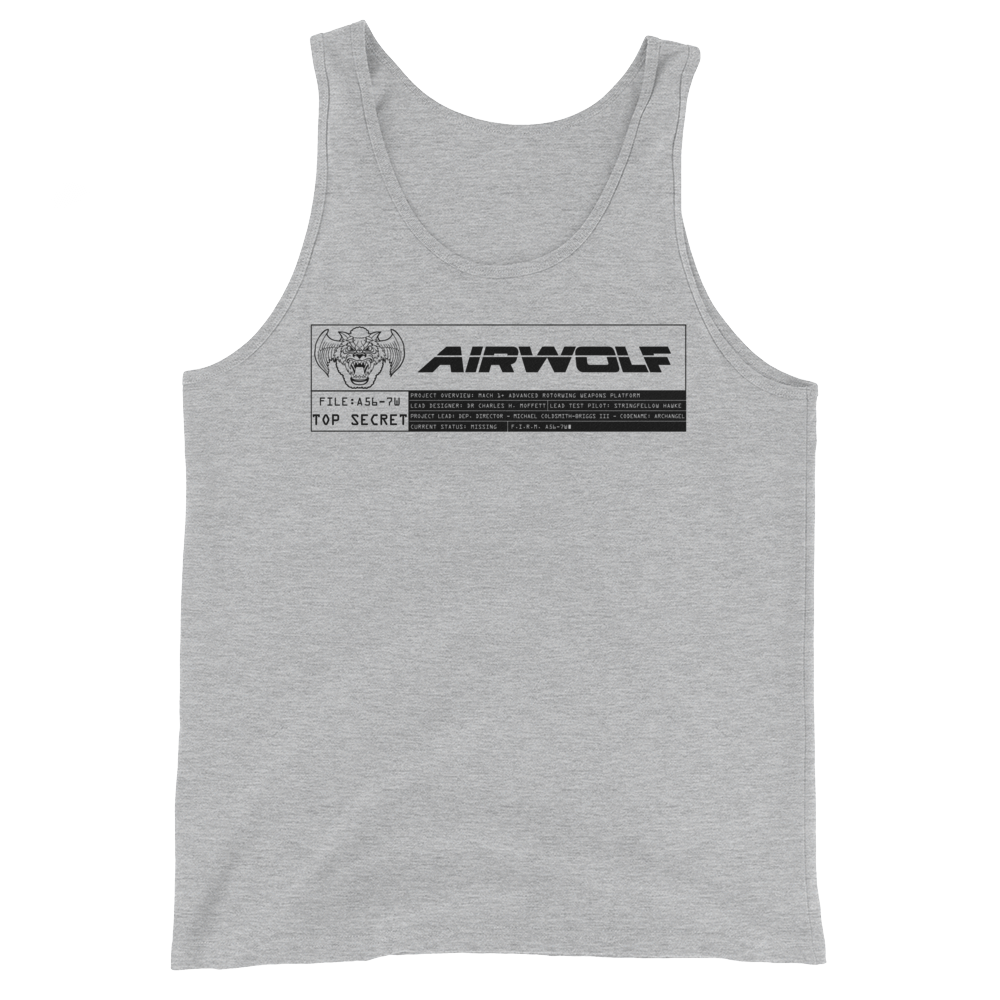 Airwolf - A56-7W - Unisex Tank Top - Geek's Tees